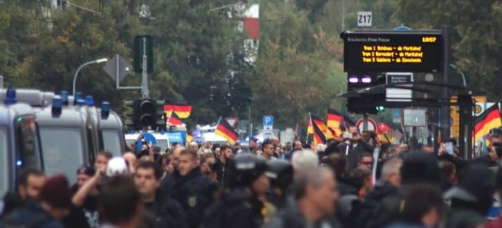 Pro Chemnitz und AfD gemeinsam am 1. September 2018 in Chemnitz. Foto: L-IZ.de
