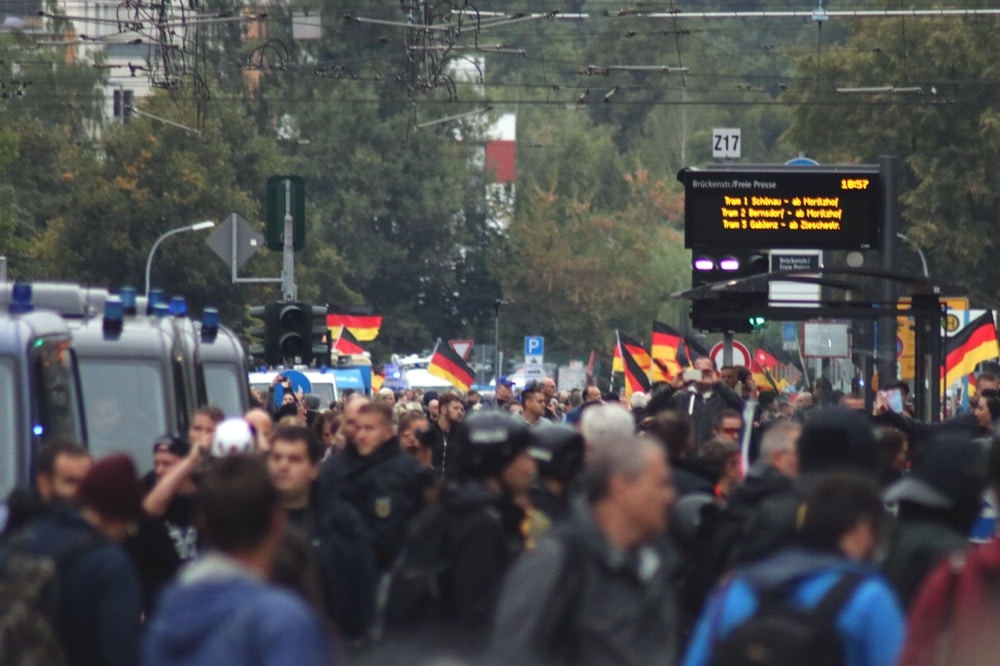 Pro Chemnitz und AfD gemeinsam am 1. September 2018 in Chemnitz. Foto: L-IZ.de