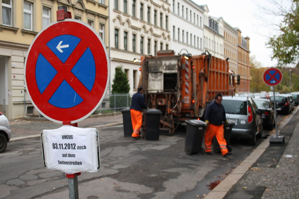 Sammelfahrzeug im Einsatz. Foto: Ralf Julke
