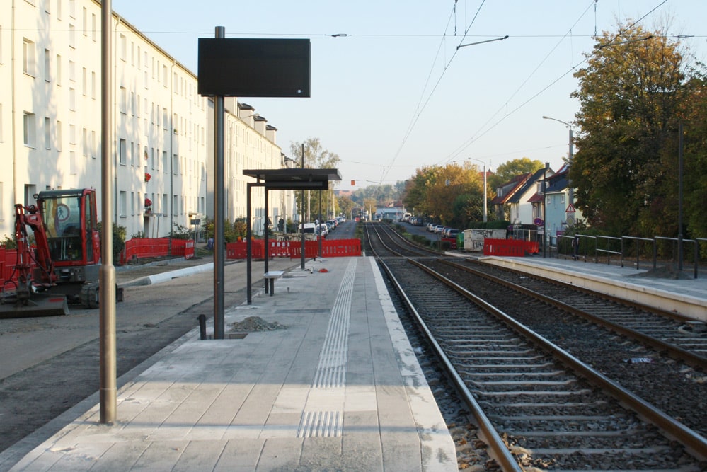 Neue Haltestelle Baaderstraße. Foto: Ralf Julke