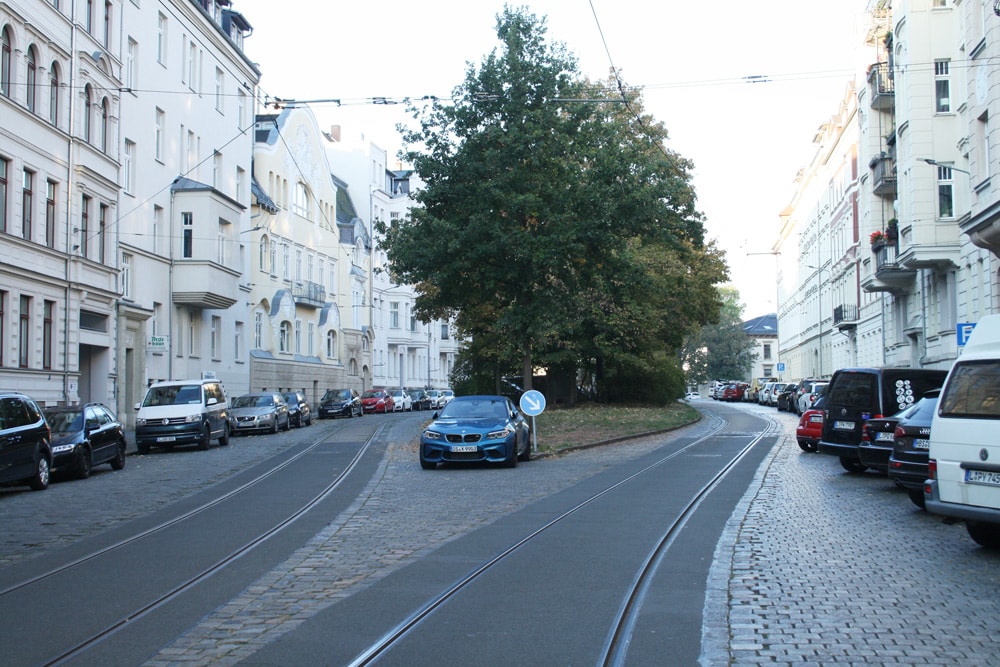 Der Gohliser Anger in der Menckestraße. Foto: Ralf Julke