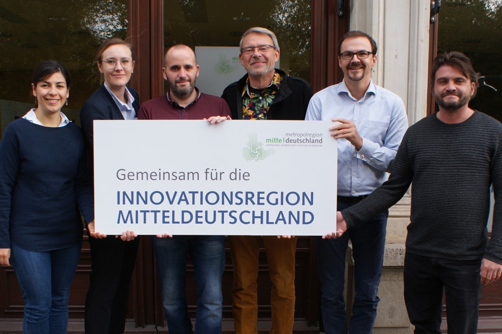 Rita Schröck, Julia Mayer, Kai Bieler, Werner Bohnenschäfer, Henning Mertens, Johannes Gansler. Foto: Metropolregion Mitteldeutschland/ Schomaker