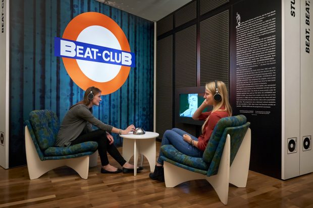 Ausstellungsecke Beat-Club. Foto: Martin Luther, Stadtgeschichtliches Museum Leipzig