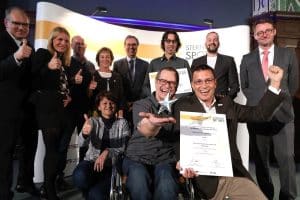 Sterne des Sports in Silber, Preisverleihung 2018 für das LandSachsen, in Dresden, Foto: Genossenschaftsverband" Staatskanzlei
