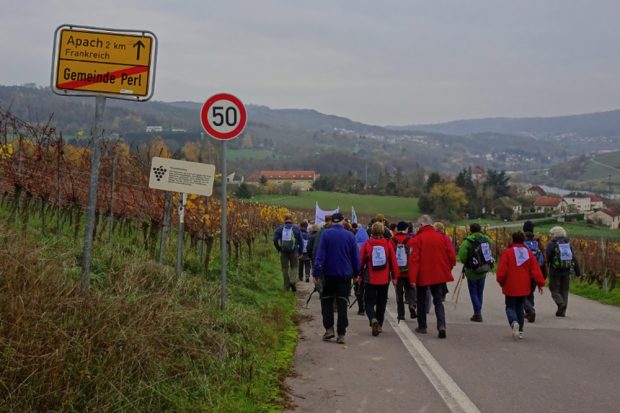 Die Klimapilger unterwegs. Foto: 3. Ökumenischer Pilgerweg für Klimagerechtigkeit