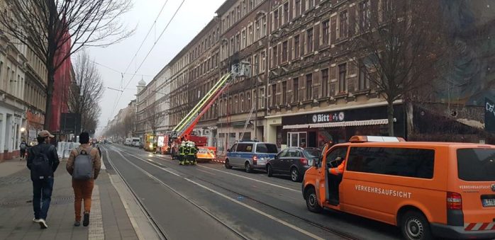 Einsatzgeschehen an der Eisenbahnstraße 113 am 26.11.2018. Foto 3: Karsten Tran