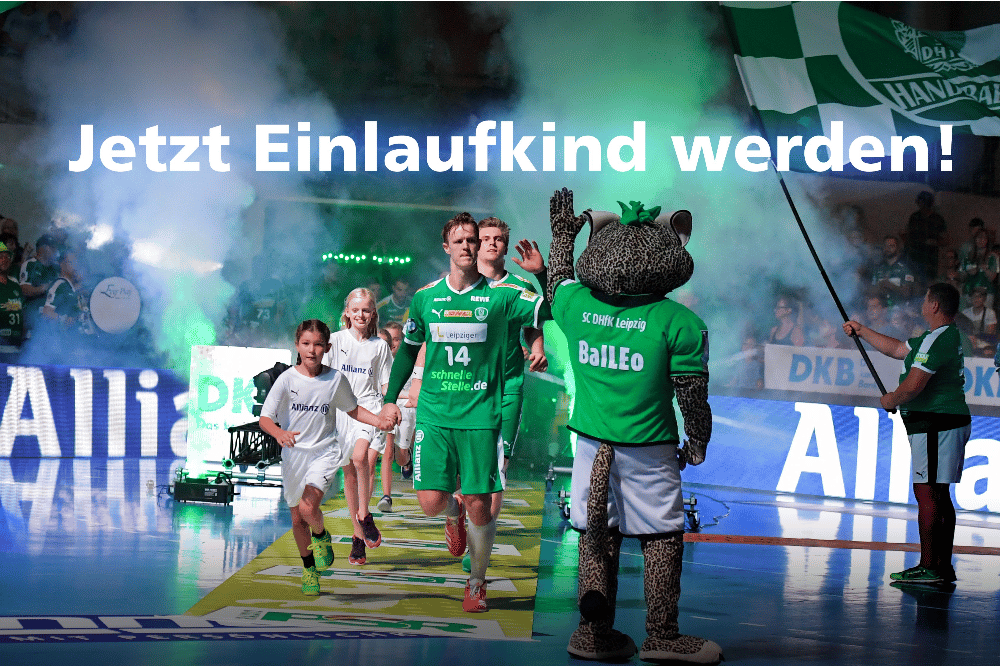 Allianz Einlaufkids. Quelle: SC DHfK Handball Verwaltung GmbH