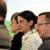 Die Landesvorstände der sächsischen Grünen: Christine Melcher und Norman Volger. (Bundestagsabgeordnete Monika Lazar im Hintergrund) auf dem Europa-Parteitag der Grünen am 11. November 2018. Foto: L-IZ.de