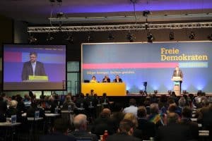 Der Landesparteitag der FDP Sachsen. Foto: Michael Freitag