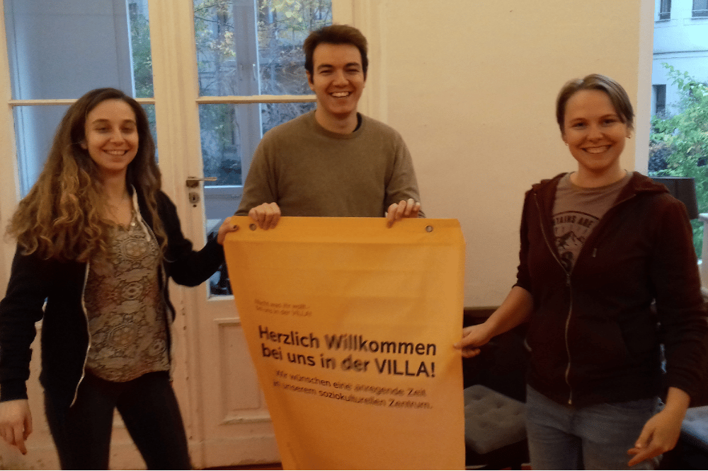 Giorgia, Francesco und Anastasiia. Quelle: Die VILLA