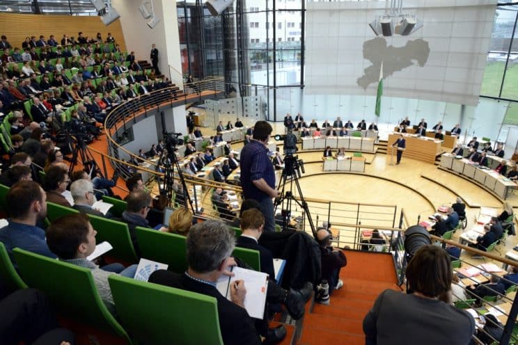 Plenarsaal des Landtags.