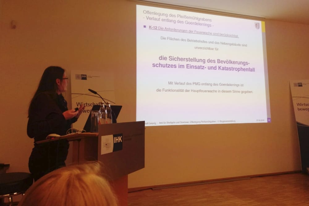 Unverzichtbare Flächen: Schaubild aus der Bürgerinformationsveranstaltung in der IHK. Foto: Tim Elschner