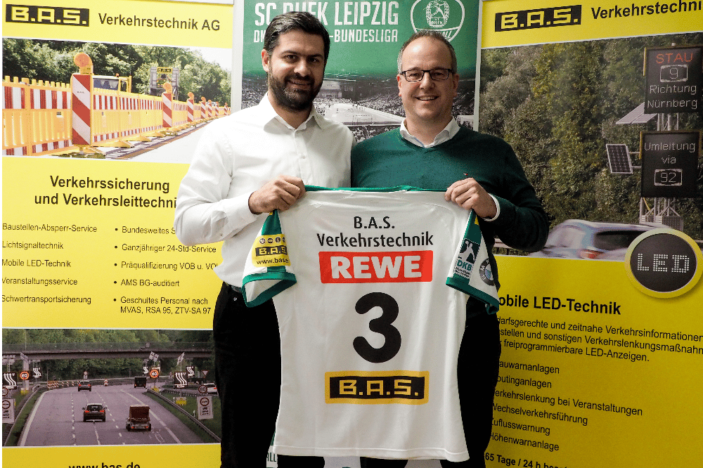 DHfK-Geschäftsführer Karsten Günther und B.A.S.-Vorstand Ralph Goerres. Quelle: SC DHfK