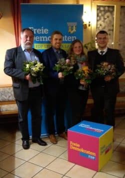 Direktkandidaten Constantin, Görnitz, Jonas, Drews (v.l.n.r.)