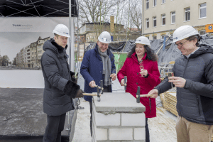 Grundsteinlegung Cunnersdorfer Straße. Foto: Stefan Dauth