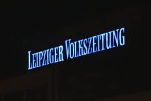Die LVZ-Druckerei in Stahmeln. 2019 soll das Licht ausgehen. Foto: Michael Freitag