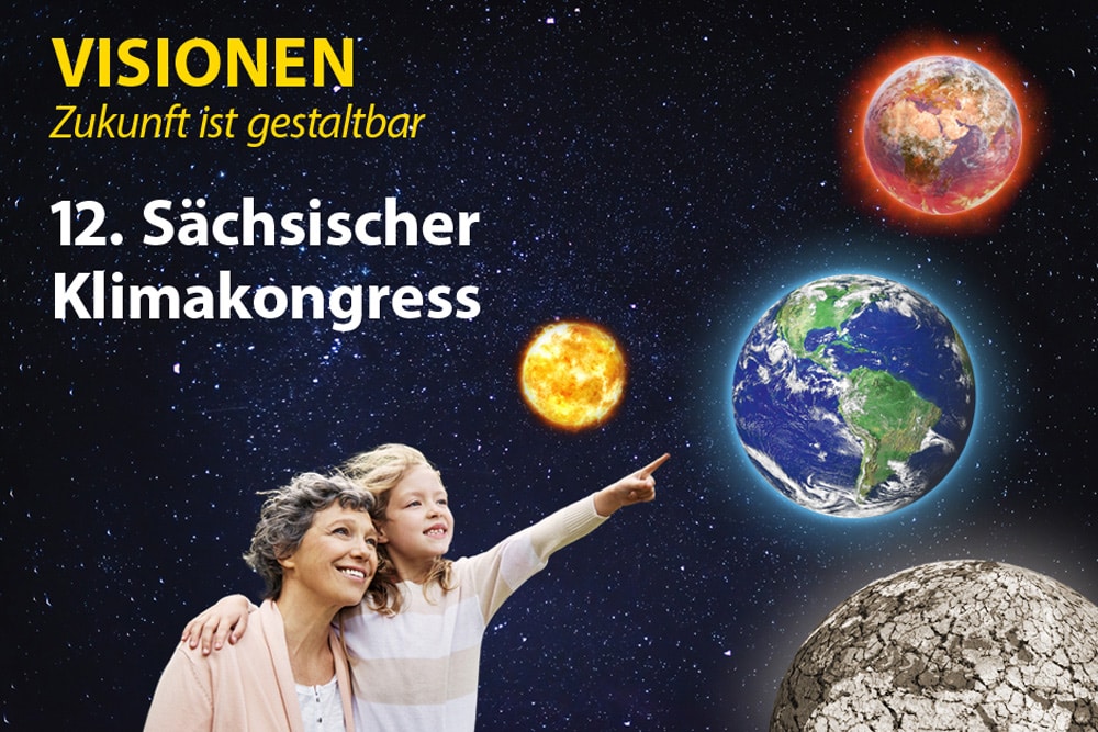 Plakat zum Klimakongress. Grafik: Grüne Fraktion Sachsen