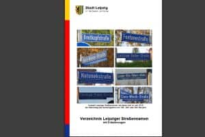 Aufschlagseite für das Leipziger Straßenverzeichnis. Screenshot: L-IZ