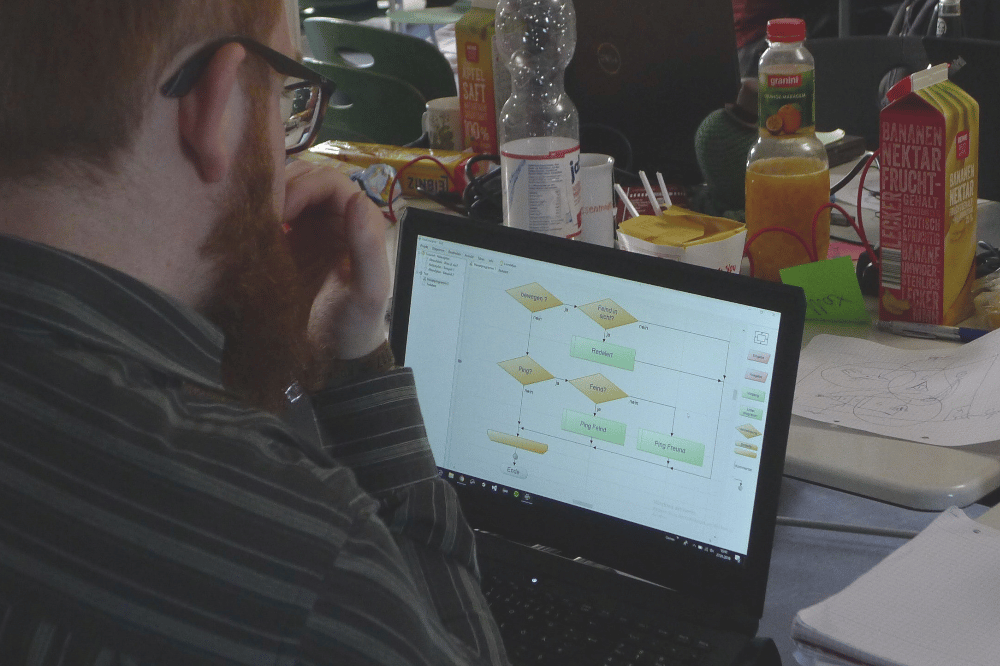 Rauchende Köpfe und Nervennahrung beim Leipzig Game. (Hier ein Bild von 2018). Quelle: Klaus Bastian/HTWK Leipzig