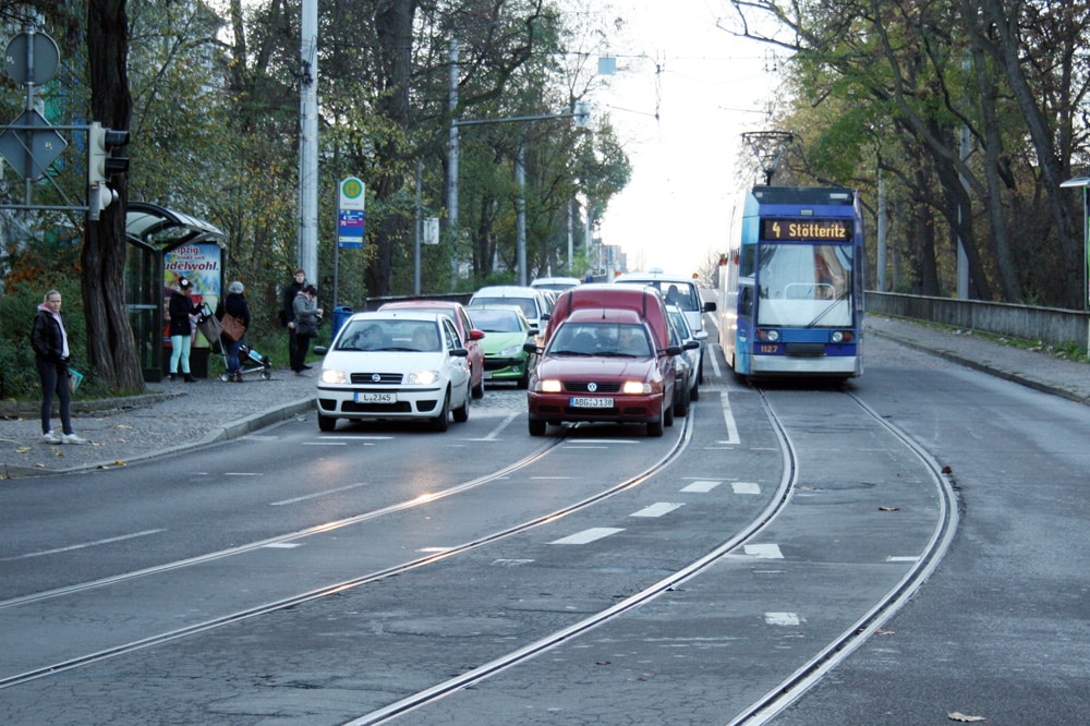 Auffahrt zur Riebeckbrücke. Foto: Ralf Julke