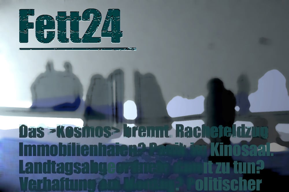 Regenbild und fette Schlagzeilen. Grafik: L-IZ