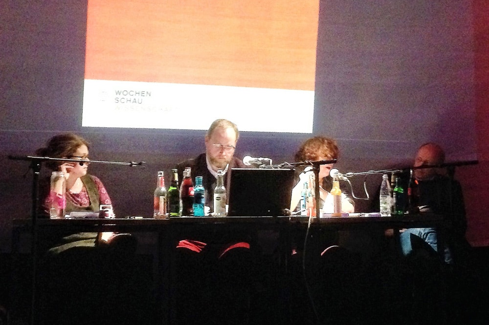 Cornelia Siebeck, Enrico Heitzer, Anetta Kahane und Martin Jander. Foto: Martin Jander