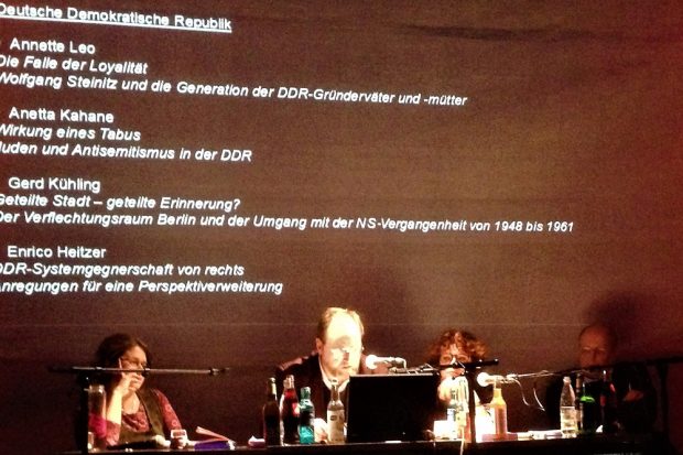 Cornelia Siebeck, Enrico Heitzer, Anetta Kahane und Martin Jander. Foto: Martin Jander