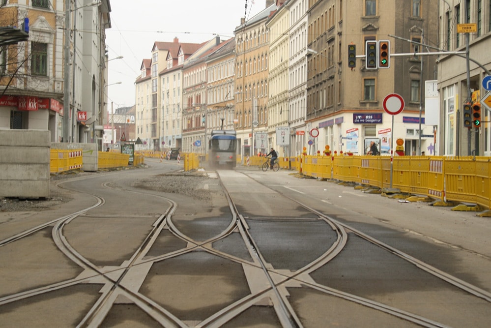 Umbauzeit 2012 in der Lützner Straße. Foto: Ralf Julke