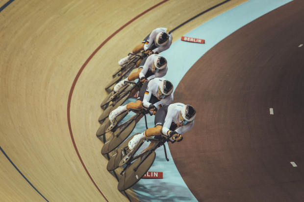Archivbild Bahnrad-Vierer EM 2017, Felix Gro&szlig;. Quelle: Florian Papper