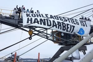 In der Lausitz - Ende Gelände bei einer dezentralen gemeinsamen Aktion. Foto: Ende Gelände