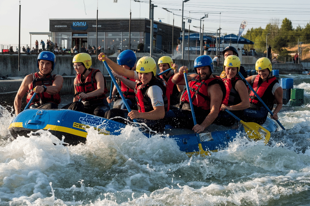 Rafting im Kanupark. Quelle: Kanupark Markkleeberg