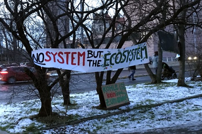 Am 4. Februar 2019 noch auf der Klima-Demo dabei. Ende Gelände am Ende einer Aktionswoche in Leipzig. Foto: Michael Freitag