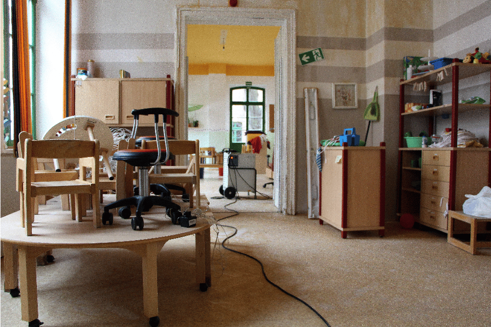 Wasser in Wänden. Quelle: DRK Leipzig