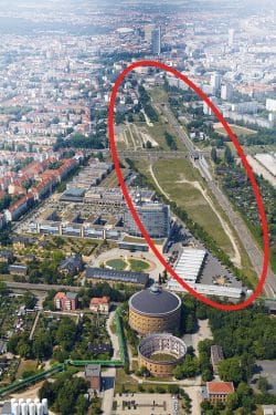 Das Planungsgelände am Bayerischen Bahnhof. Foto: Stadtbau AG