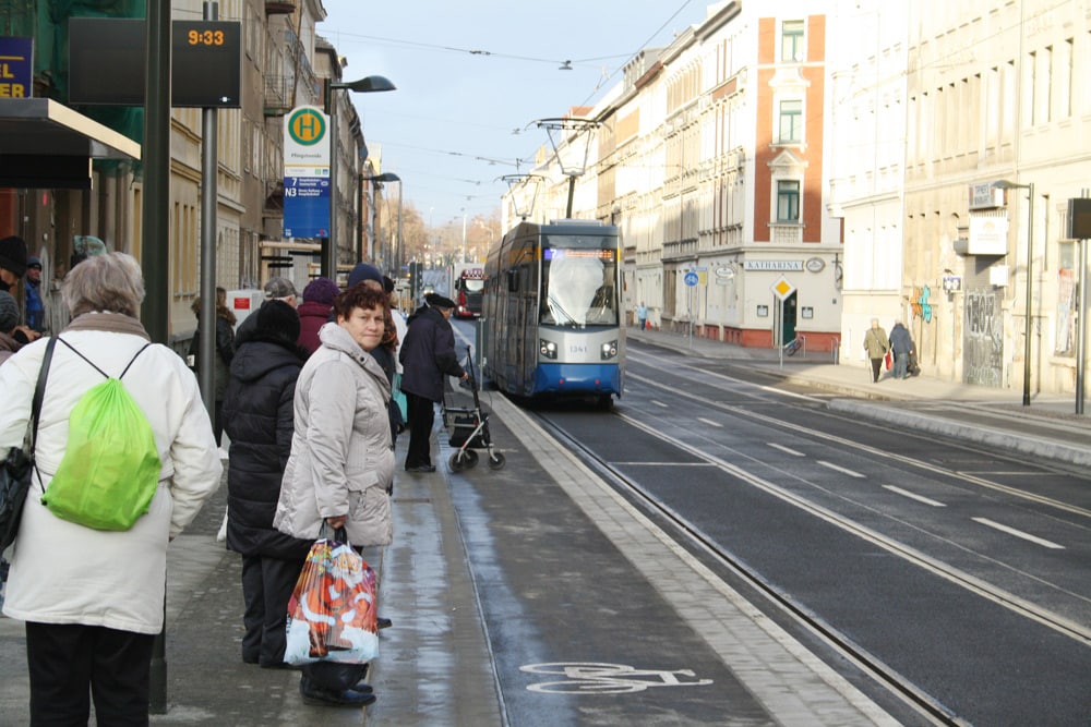 Die LVB hatten ihren Teil am Projekt Georg-Schwarz-Straße im Dezember 2018 fertig. Foto: Ralf Julke