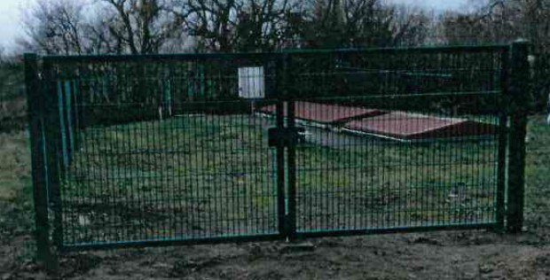 Das gestohlene Einfahrtstor. Foto: PD Leipzig