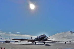 Polar 5 - Polarflieger des Alfred-Wegener-Instituts in der Arktis. Foto: Dr. André Ehrlich/Universität Leipzig