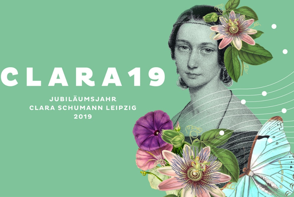 Kampagnenmotiv zu 200 Jahre Clara Schumann. Grafik: Stadt Leipzig