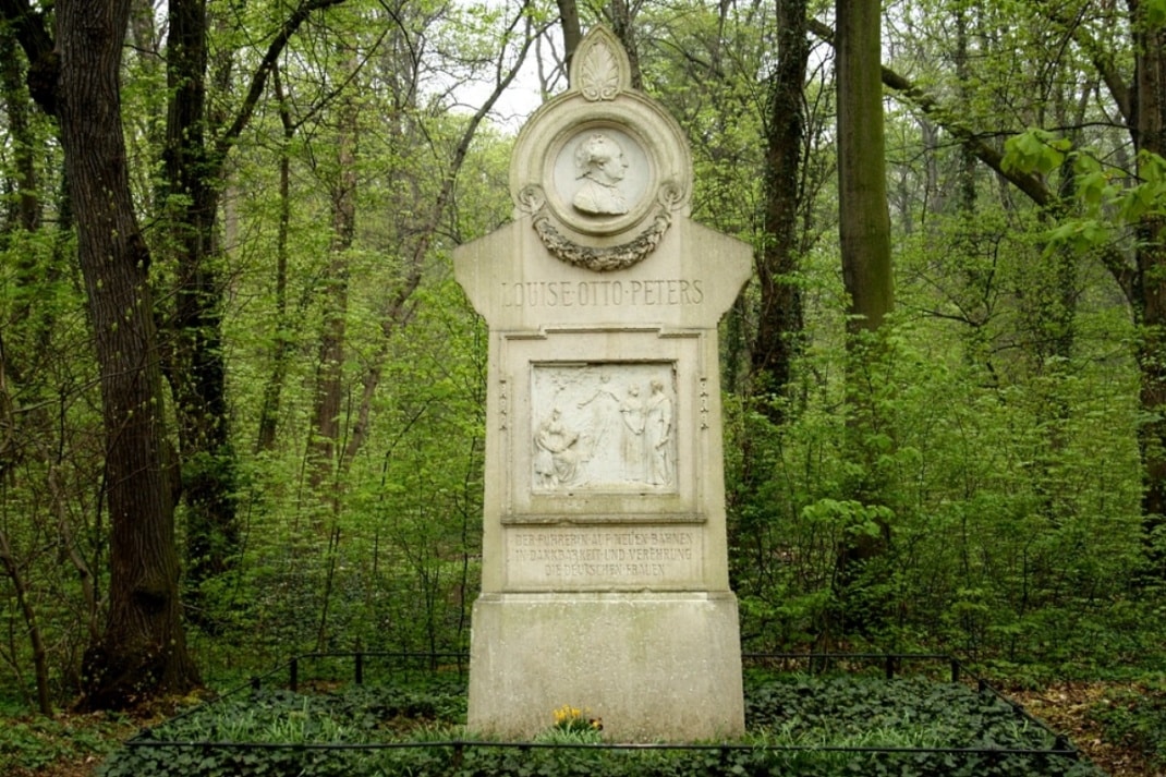 Louise-Otto-Peters-Denkmal im Rosental. Foto: Ralf Julke