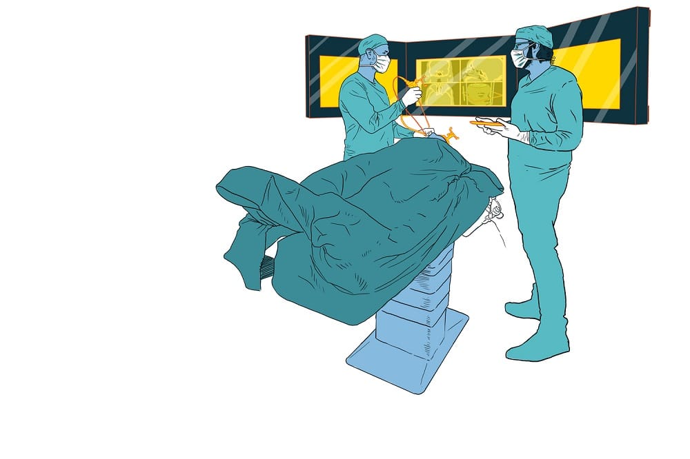 Grafik zur Forschungsarbeit im intelligenten Operationssaal des ICCAS, Foto: ICCAS