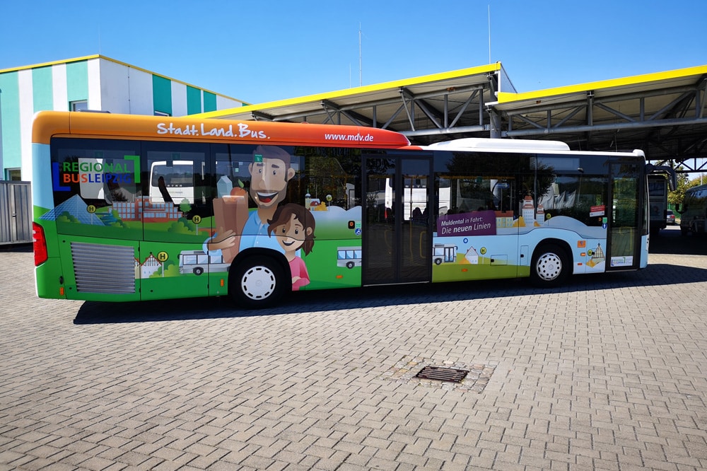 Grimmaer Stadtbus. Foto: Regionalbus Leipzig GmbH