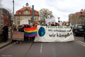 Fridays for Future am 12. April in Leipzig. Foto: Marco Arenas