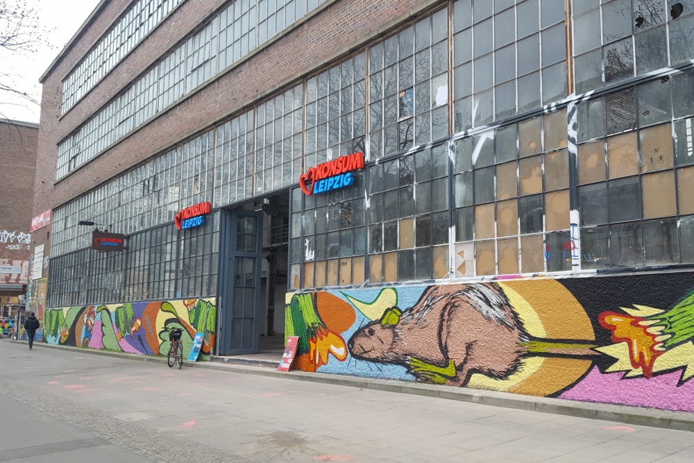 Der beschädigte Konsum im Westwerk. Foto: Marko Hofmann