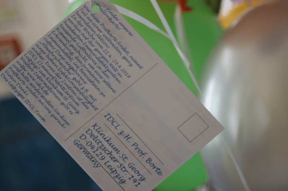 Postkarte mit Informationen über das seltene Krankheitsbild. © Klinikum St. Georg