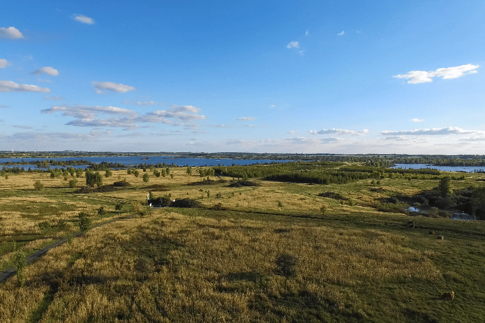 Der NABU Sachsen lädt ein, das Vogelschutzgebiet am Grabschützer (rechts) und Werbeliner See nördlich von Leipzig am 5. Mai gemeinsam zu erkunden. Foto: Arne Weiß und Jan Bäss, 360bit.com
