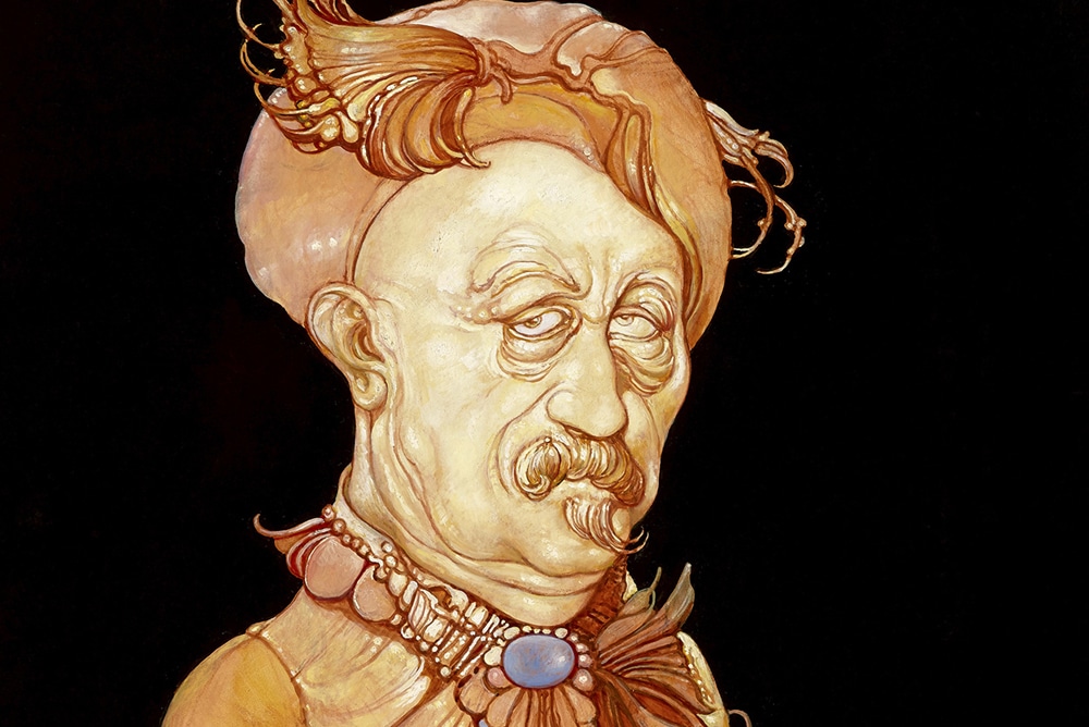 Heinz Zander: John Long Silver. Der Engel über den Meeren, 2018, Öl auf Hartfaser. (Ausschnitt) Foto: Heinz Zander