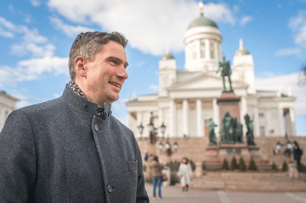 Martin Dulig unterwegs in Espoo © SMWA/Ronald Bonß