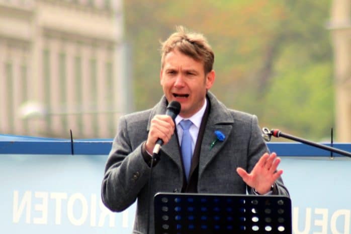 André Poggenburg - sprach am 1. Mai auf dem Simsonplatz in Leipzig aus, was auch viele AfD-Sympathisanten denken. Foto: L-IZ.de