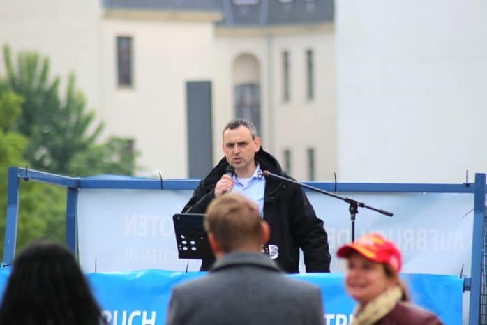 Der Jan von der vom Verfassungsschutz als rechtsextrem eingestuften Vereinigung "Pro Chemnitz". Foto: L-IZ.de