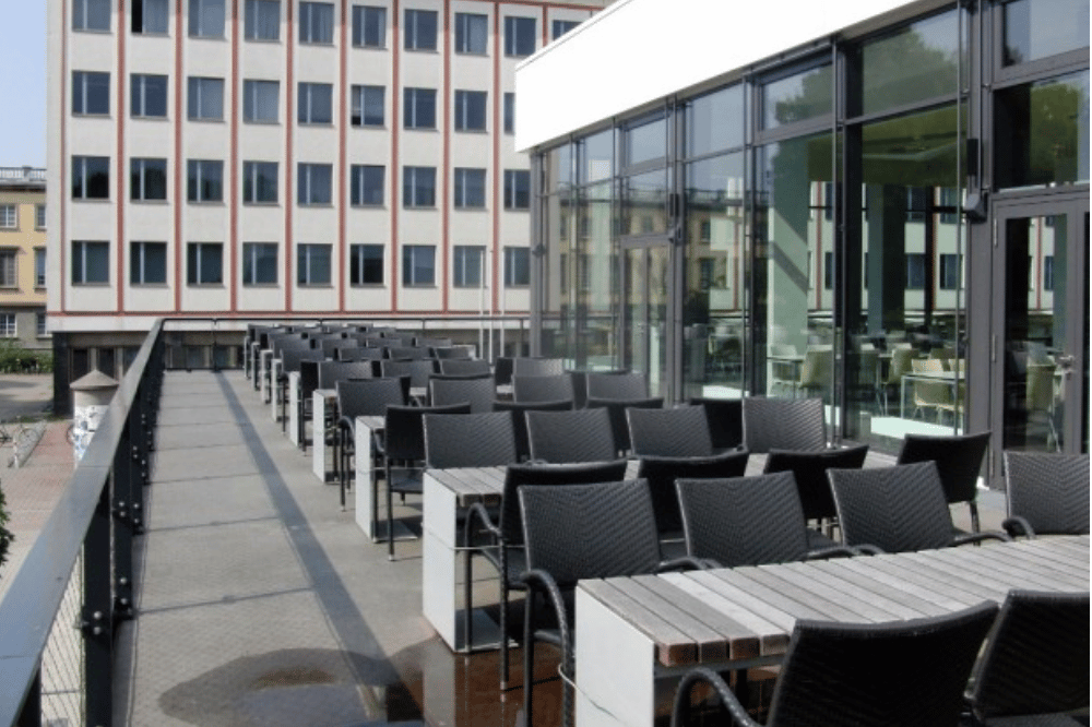 Die Mensa am Elsterbecken. Foto: René Loch